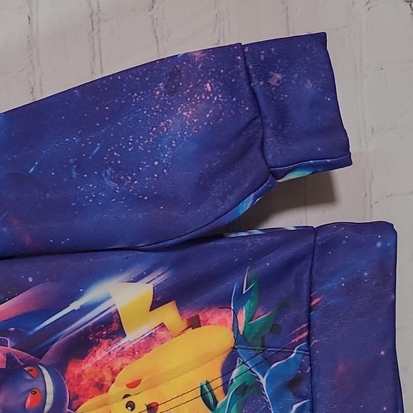 Pokémon Evee Mewtwo Charizard Gtaphic Print Double Sided Hoodie Juniors Size XL - Picture 8 of 14